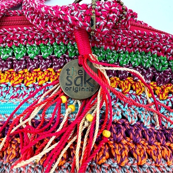 The Sak Boho Woven multicolor Purse / Shoulder Tote - Picture 3 of 8